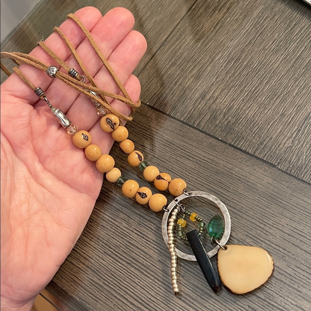 Silpada Tropical Palms N3306 Suede Adjustable Necklace - Picture 8 of 16